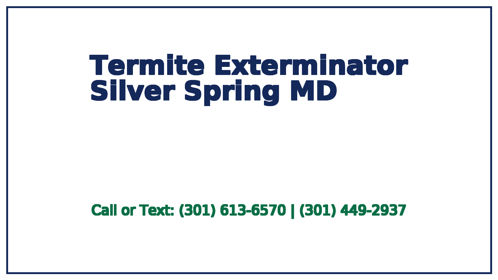 termite exterminator silver spring md