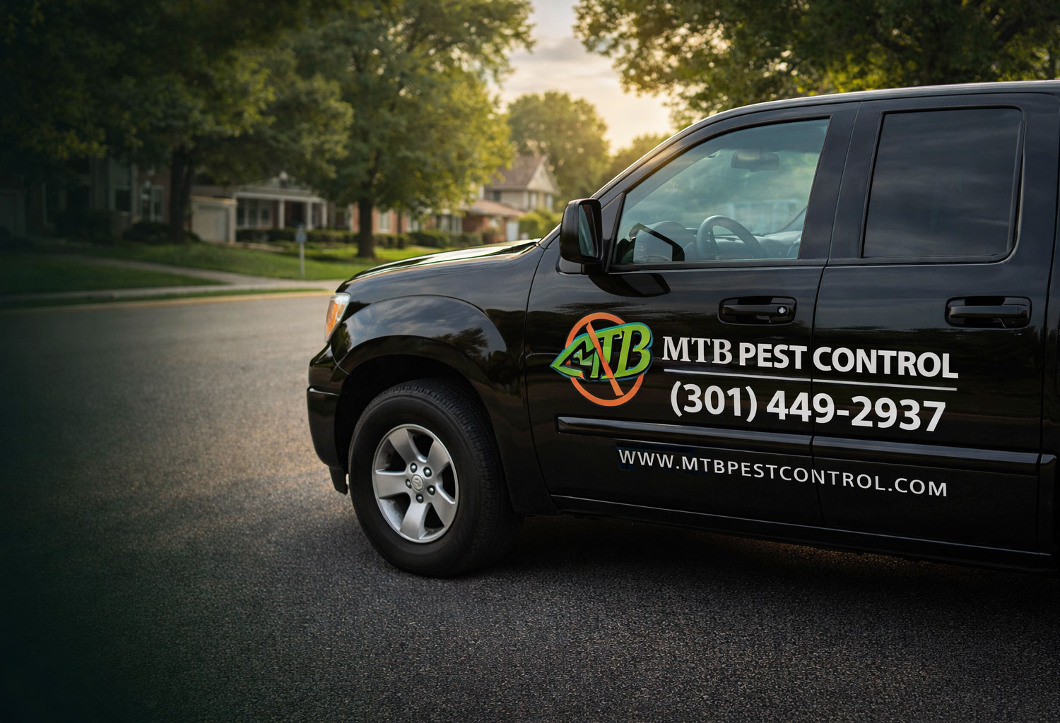 mtb pest control truck in prince georges county md call 301-449-2937 for pest service