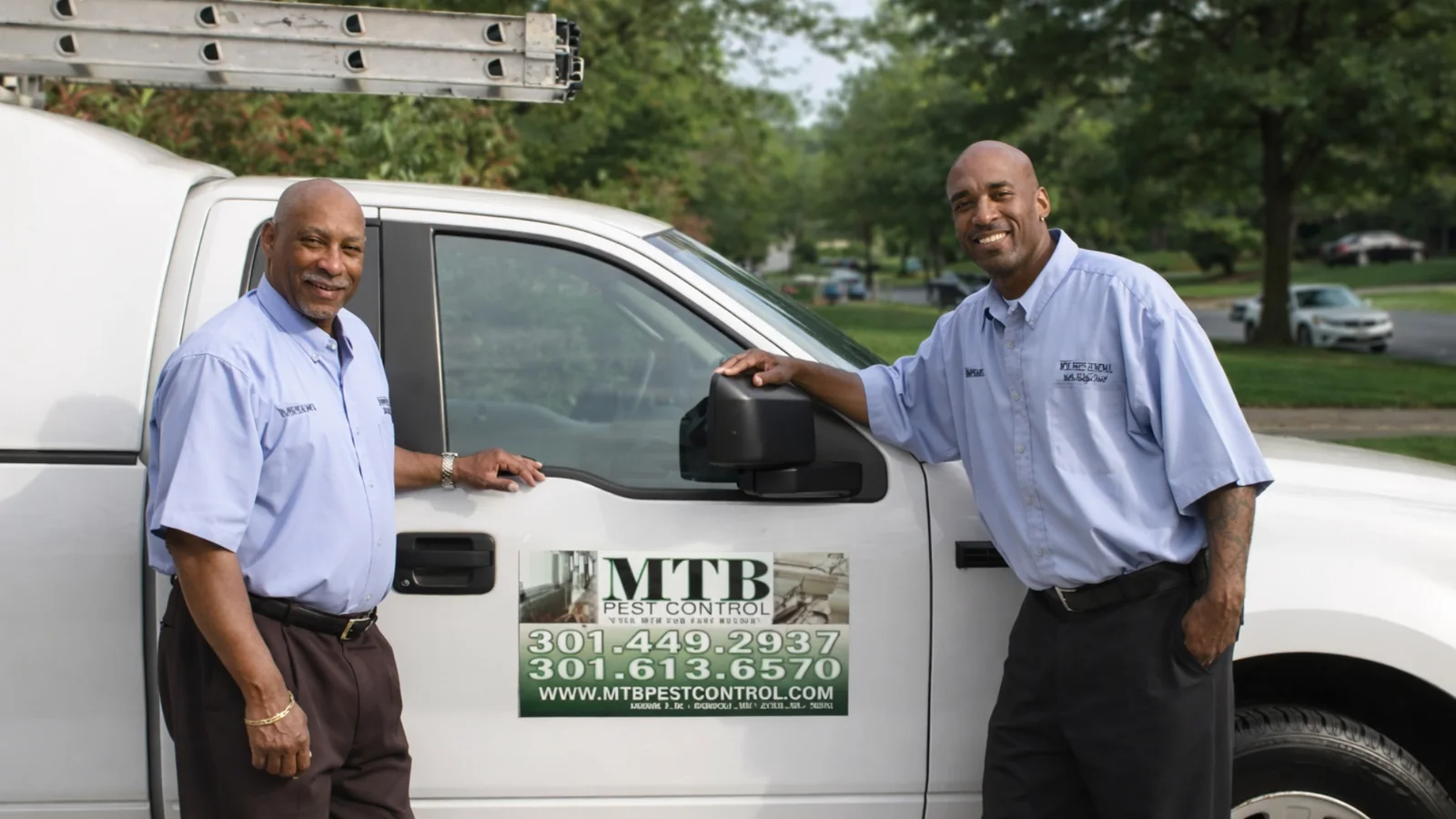 MTB Pest Control service truck serving Maryland pest control customers